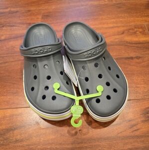 Crocs Bayaband Clog Sandals Size Men's 10 Wo's 12 Gray/Green
